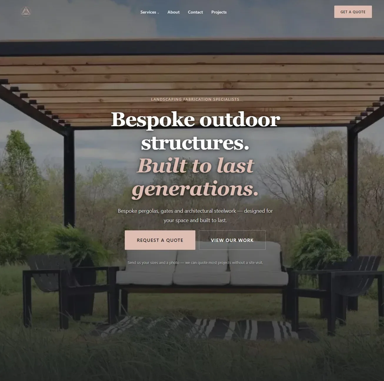 Alchemist Fabrications homepage showcasing bespoke metalwork and fabrication services